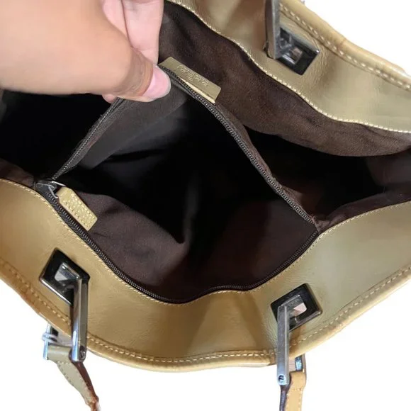 Authentic Gucci Tote Bag Brown Canvas Used GG Handbag Vintage - Picture 11 of 14